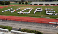 Middle Schoolers spell hope on Cancer Awareness Day 2003